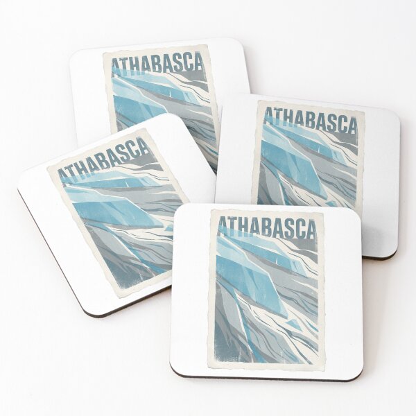 Item preview, Athabasca Glacier Poster – Minimalist Glacier Travel Art Print designed and sold by MiszungART.
