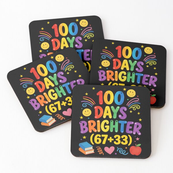 Item preview, Bright 100 Days Brighter Rainbow Theme Happy School Day Teacher Student Quote designed and sold by NADIASHOP86.