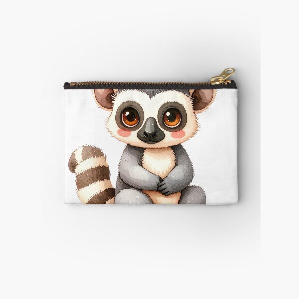 Item preview, Adorable Watercolor Baby Lemur with Big Brown Eyes designed and sold by takeng07.