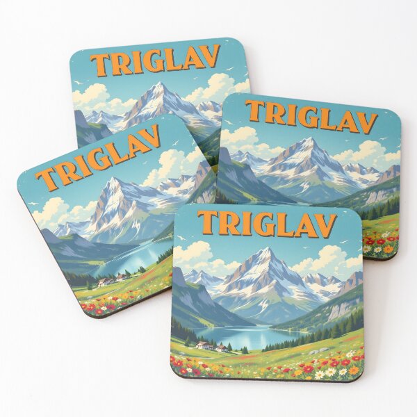 Item preview, Triglav, Slovenia: Vintage-Style Painterly Travel Poster designed and sold by LSVart.