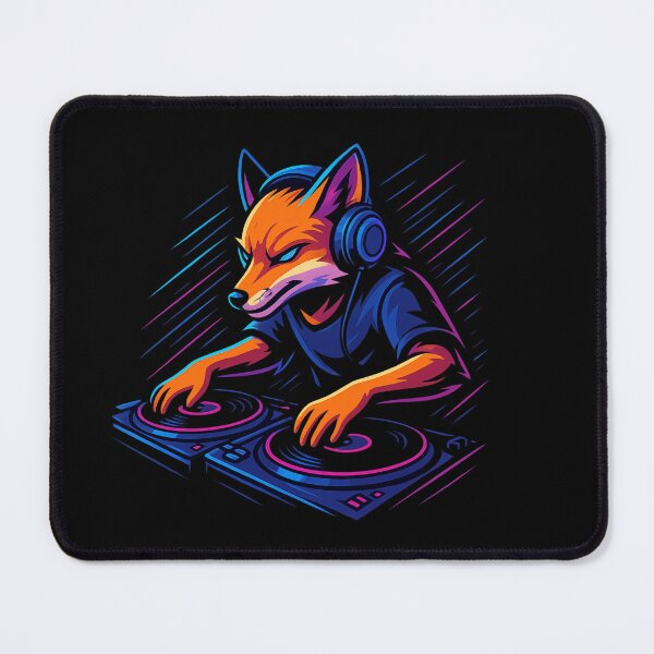 Item preview, Neon Fox DJ - Club Vibes Vector Illustration designed and sold by MKreative Studio.