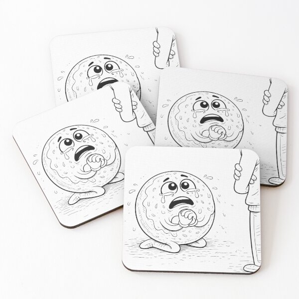 Item preview, Please… Crying Donut – Sad Cute Relatable Doodle designed and sold by ComedyInkFactor.