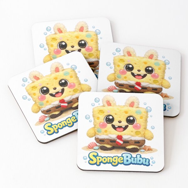 Item preview, SpongeBubu Plush – Cute Yellow Square Soft Toy designed and sold by GlobalBoom.