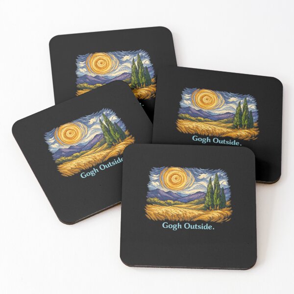 Artikelvorschau, Gogh Outdoor. Künstlerisches Landschafts-T-Shirt | Malerisches Sonnen- und Weizenfeld-Motiv | Kreatives Natur-Grafik-Shirt entworfen und verkauft von DailyDrivesct.