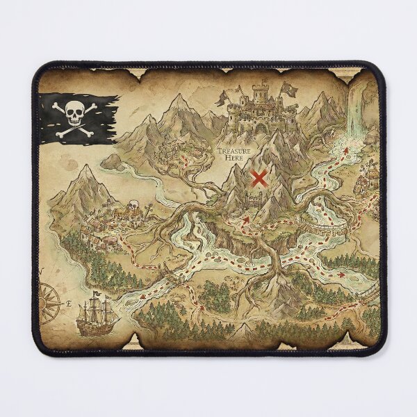 Item preview, Vintage Pirate Treasure Map - Antique Adventure & Fantasy Quest Art designed and sold by Wild-way Art.