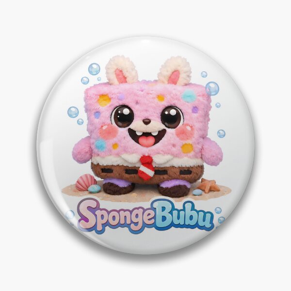 Item preview, Pink SpongeBubu Plush – Cute Square Soft Toy designed and sold by GlobalBoom.