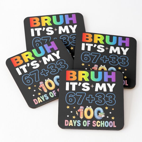 Item preview, Funny Bruh It’s My 100 Days of School Rainbow Design, Cool 67 Plus 33 Days Math Celebration designed and sold by NADIASHOP86.
