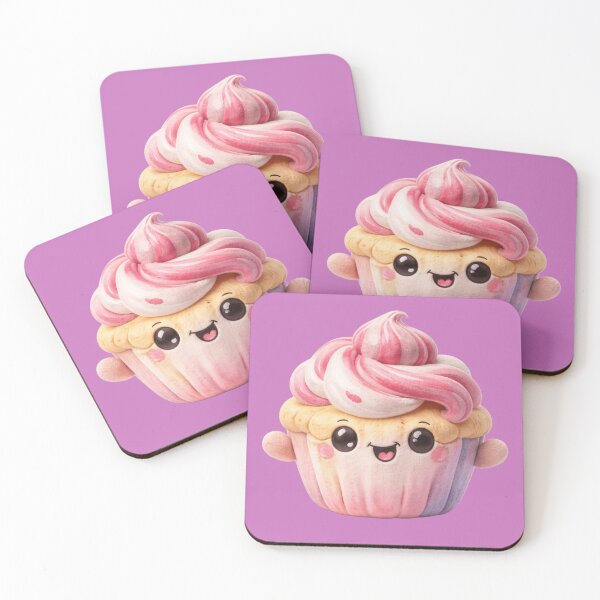 Item preview, Pink kawaii cupcake. designed and sold by elegantpaterns.