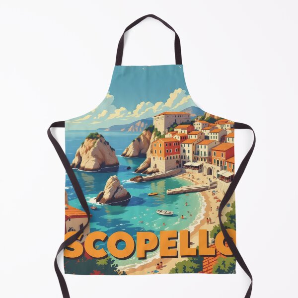 Item preview, Scopello, Sicily, Italy: Vintage-Style Painterly Travel Poster designed and sold by LSVart.