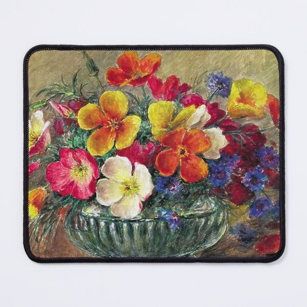 Item preview, Nasturtium and Cornflowers designed and sold by tomorrowsart.