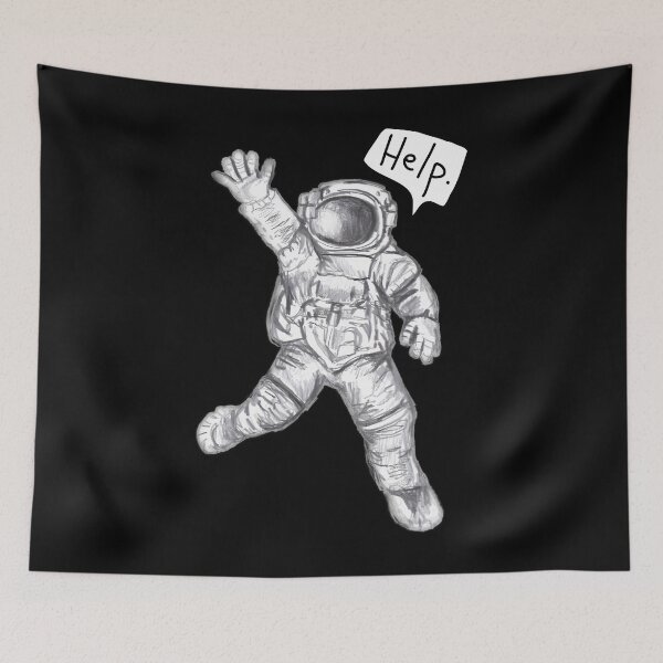 Item preview, Astronaut Help Daily Doodle Design designed and sold by kostivikj77.