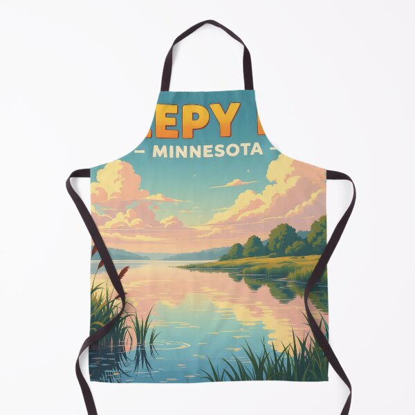 Item preview, Sleepy Eye, Minnesota, USA: Vintage-Style Painterly Travel Poster designed and sold by LSVart.