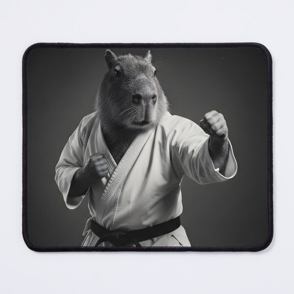 Item preview, Capybara Karate Master Photorealistic Martial Arts Studio Portrait designed and sold by Jokerstyle.