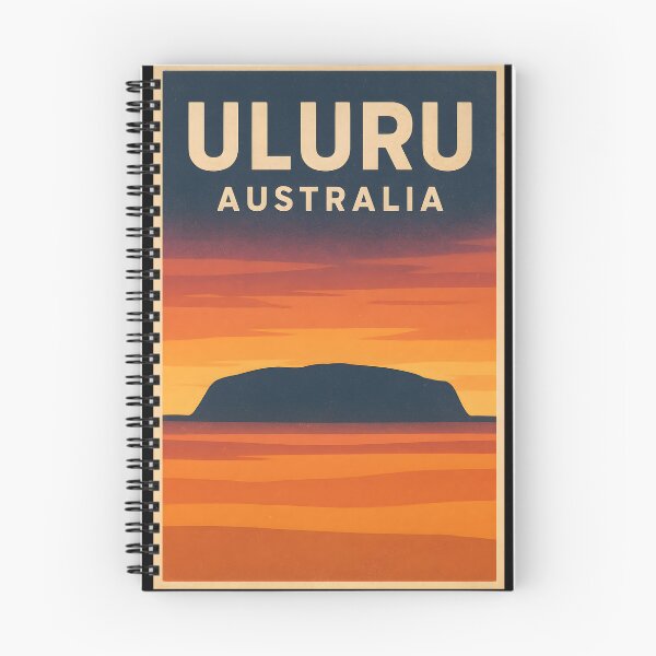 Item preview, Uluru Sunset Poster - Ayers Rock Silhouette Desert Glow Gradient designed and sold by Cosmopolis.