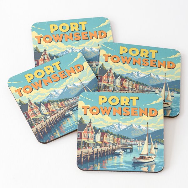 Item preview, Port Townsend, Washington, USA: Vintage-Style Painterly Travel Poster designed and sold by LSVart.