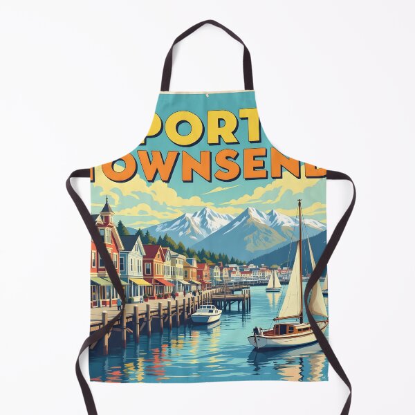 Item preview, Port Townsend, Washington, USA: Vintage-Style Painterly Travel Poster designed and sold by LSVart.
