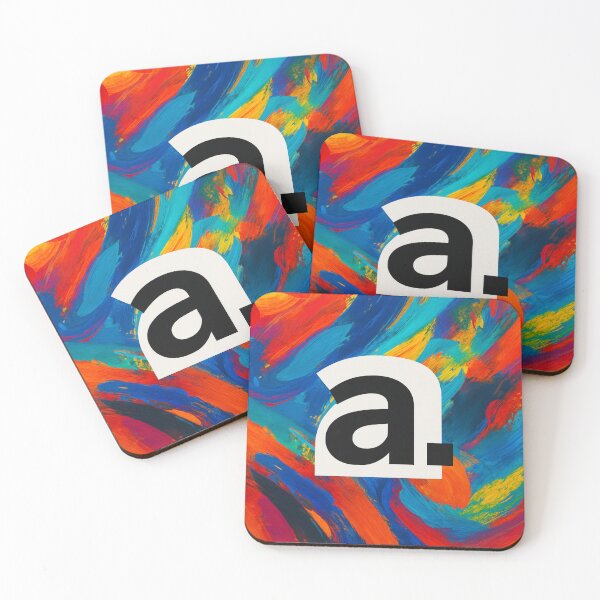 Item preview, Bold Abstract Letter Art – Colourful Modern Typography Painting designed and sold by Cosmicquark's Shop.
