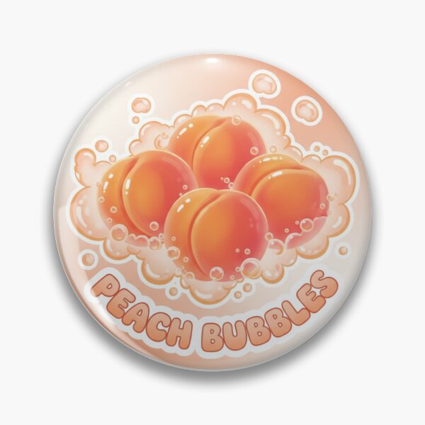 Item preview, Pegatina "Burbujas de Melocotón 2026" con una linda ilustración estética de melocotón designed and sold by Ditstyle.