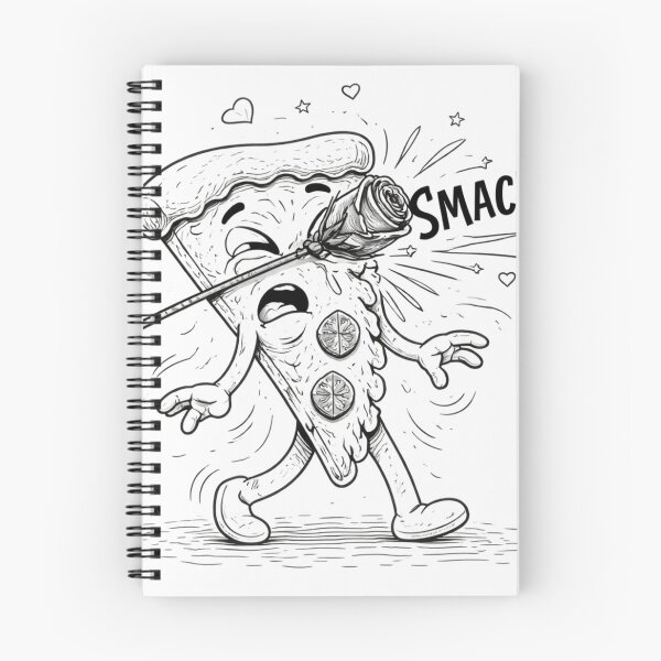 Item preview, SMACK! Pizza Hit by a Rose – Funny Romantic Fail Doodle designed and sold by ComedyInkFactor.