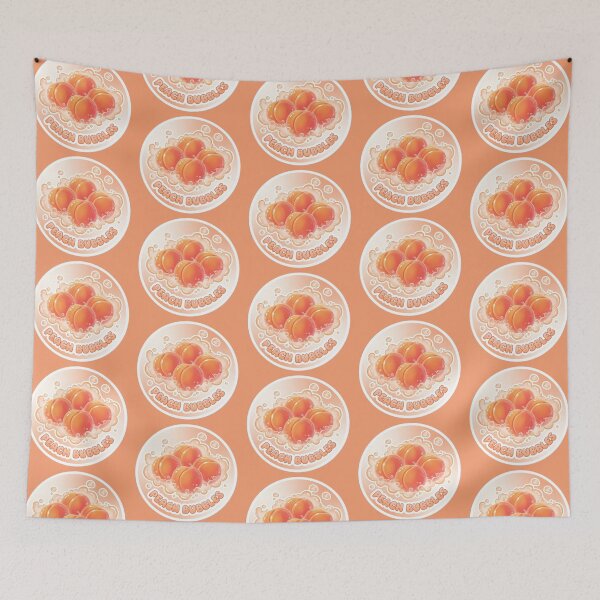 Item preview, Peach Bubbles 2026 Sticker  Cute Aesthetic Peach Illustration designed and sold by Ditstyle.