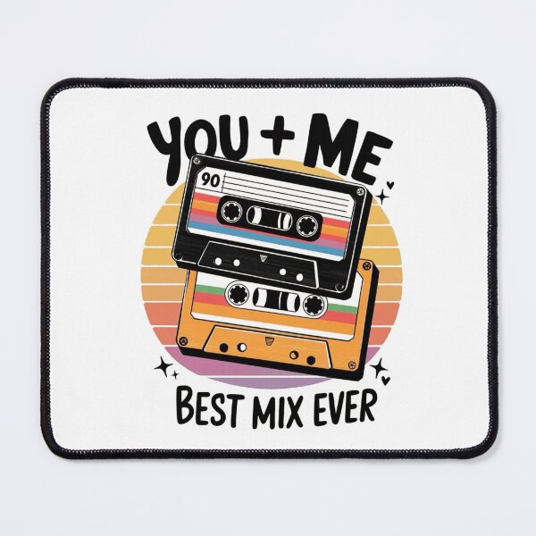 Item preview, You Plus Me Best Mix Ever Retro Cassette Tape Aesthetic Music Lover Illustration designed and sold by Lineesh Kumar.