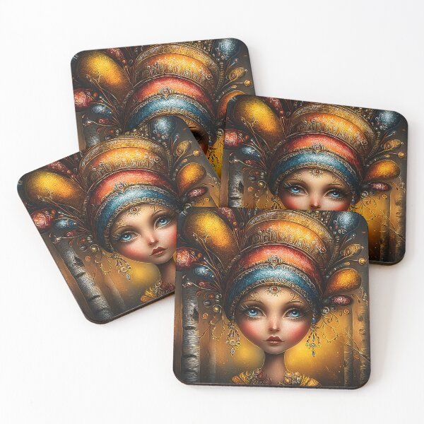 Item preview, Colorful Portrait of a Young Woman in Nature Setting designed and sold by Artessie.