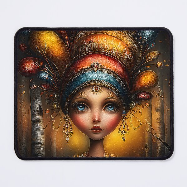 Item preview, Colorful Portrait of a Young Woman in Nature Setting designed and sold by Artessie.