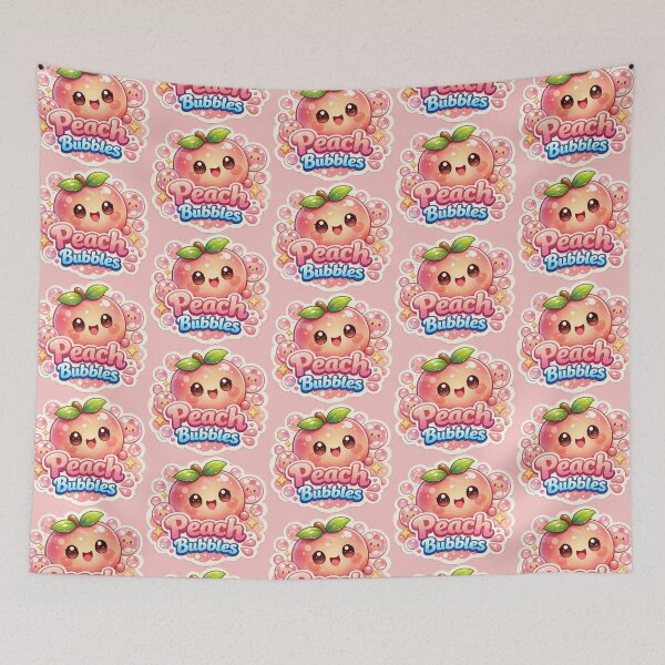Item preview, Peach Bubbles 2026 Sticker  Cute Aesthetic Peach Illustration designed and sold by Ditstyle.