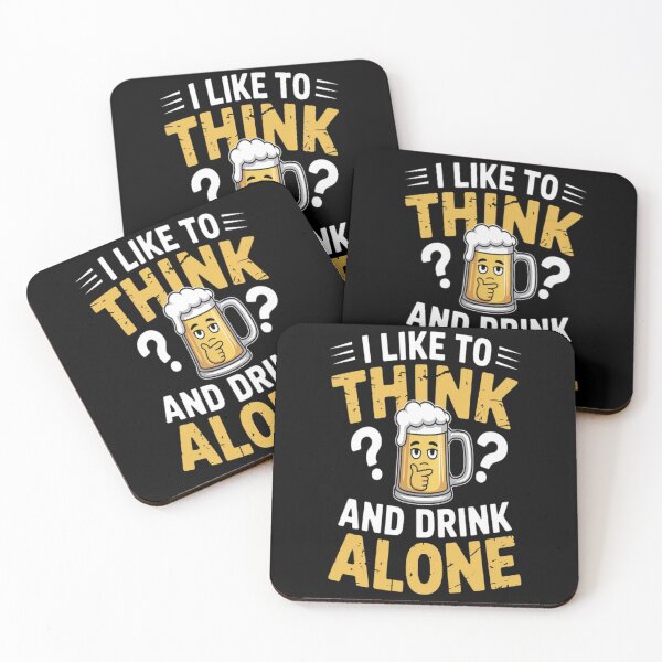 Item preview, Solitude Reflections I Like To Think And Drink Alone designed and sold by SignaturalGen.
