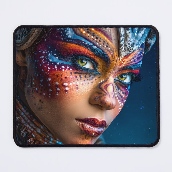 Item preview, Vibrant Tribal Face Art with Striking Features designed and sold by Artessie.
