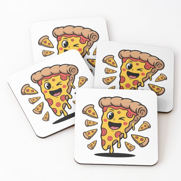 Item preview, Winking Pizza Slice Party – Cute Flying Pepperoni Cartoon designed and sold by DailySparks.