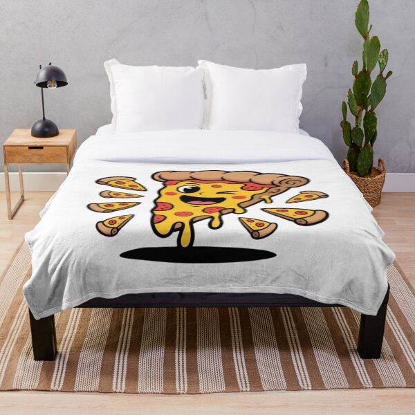 Item preview, Winking Pizza Slice Party – Cute Flying Pepperoni Cartoon designed and sold by DailySparks.