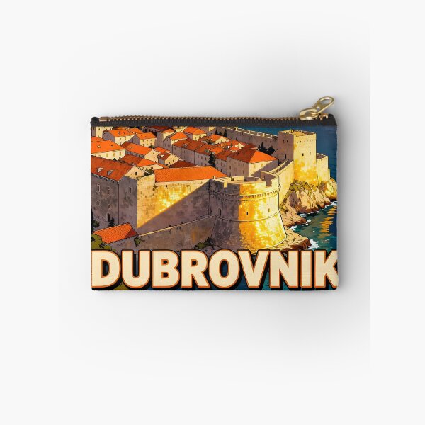 Item preview, Dubrovnik, Dalmatia, Croatia: Vintage-Style Painterly Travel Poster designed and sold by LSVart.