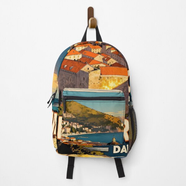 Item preview, Dubrovnik, Dalmatia, Croatia: Vintage-Style Painterly Travel Poster designed and sold by LSVart.