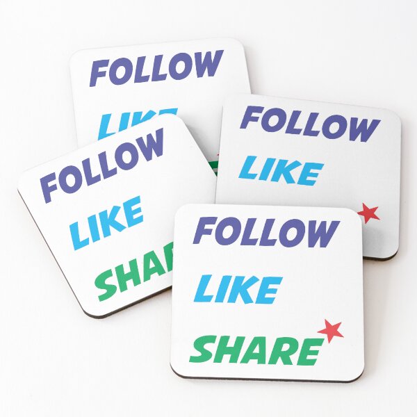 Item preview, Follow Like Share – Social Media Motivation Quote Design designed and sold by Deepthi Market.