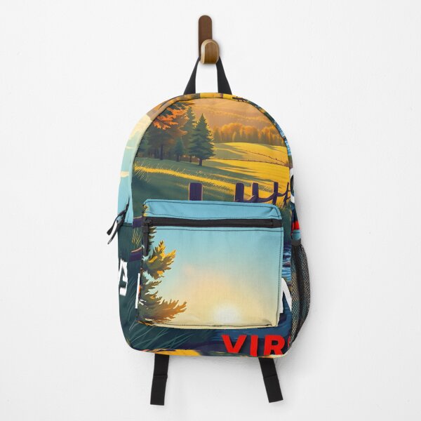 Item preview, Running Deer, Virginia, USA: Vintage-Style Painterly Travel Poster designed and sold by LSVart.