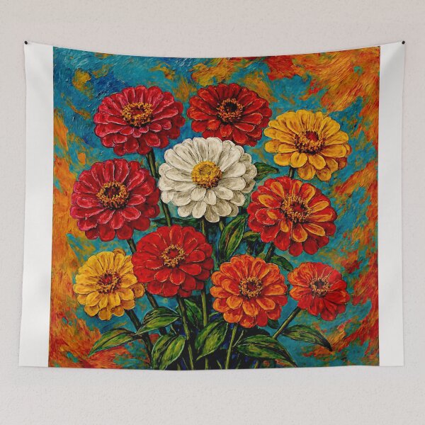 Item preview, Zinnias Flowers#1 designed and sold by Helios Be. Lavsh.