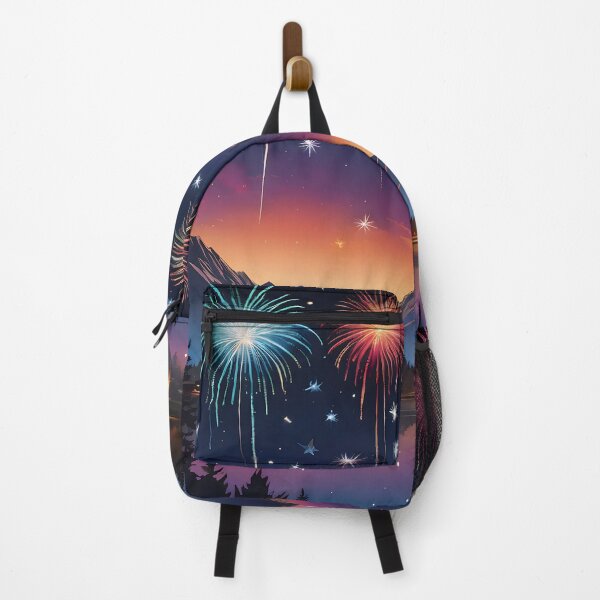 Item preview, Happy New Year Fireworks Lighting The Valley. designed and sold by MissYouONLY.
