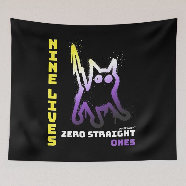 Item preview, Nine Lives Zero Straight Ones - Non-binary Design designed and sold by outandworn.