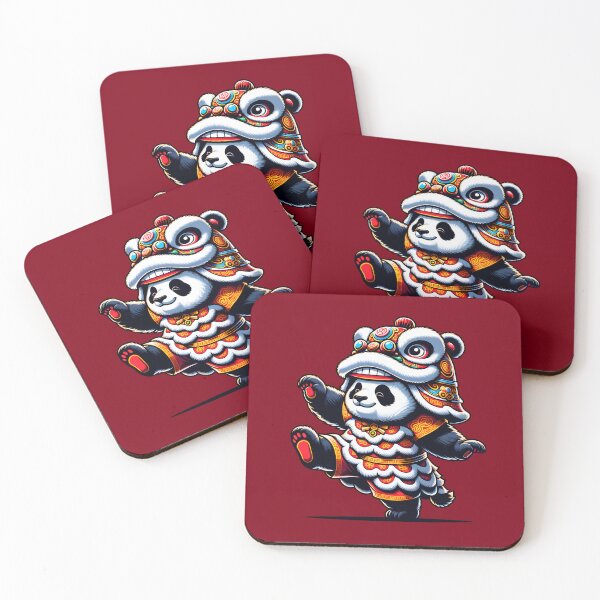 Item preview, Dancing Panda Performing Chinese Lion Dance Kung Fu Move designed and sold by Trendsecne.
