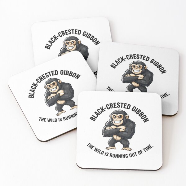Item preview, Black-crested Gibbon Conservation Quote Endangered Species designed and sold by MarsupilamiFans.