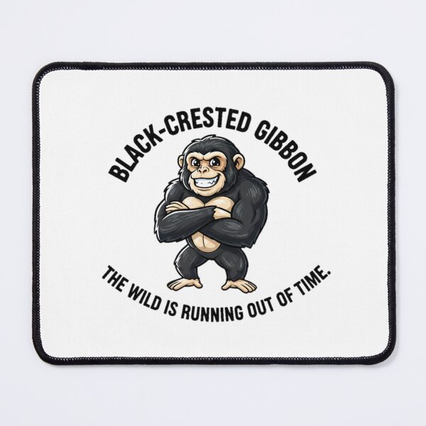 Item preview, Black-crested Gibbon Conservation Quote Endangered Species designed and sold by MarsupilamiFans.