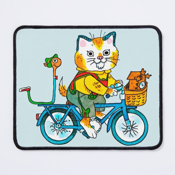 Item preview, Mr cat and worm go for a bike ride designed and sold by thewisekitty.