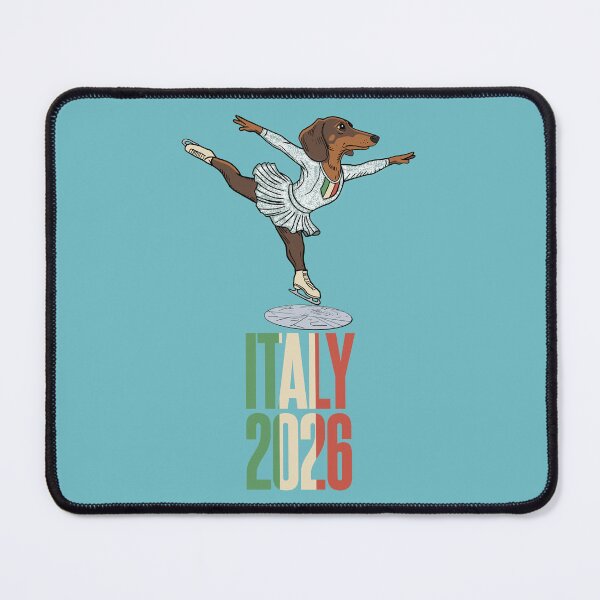 Item preview, Grace on Ice – Dachshund Figure Skater Italy 2026 designed and sold by CARPIO Creations.