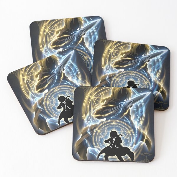 Item preview, Golden Alchemy Warrior - Transmutation Circle Anime Silhouette designed and sold by MugenAnime.