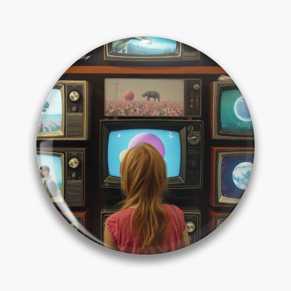 Item preview, Retro Sci-Fi TV Gallery - Vintage Television Art Grid Painting designed and sold by Cine8.
