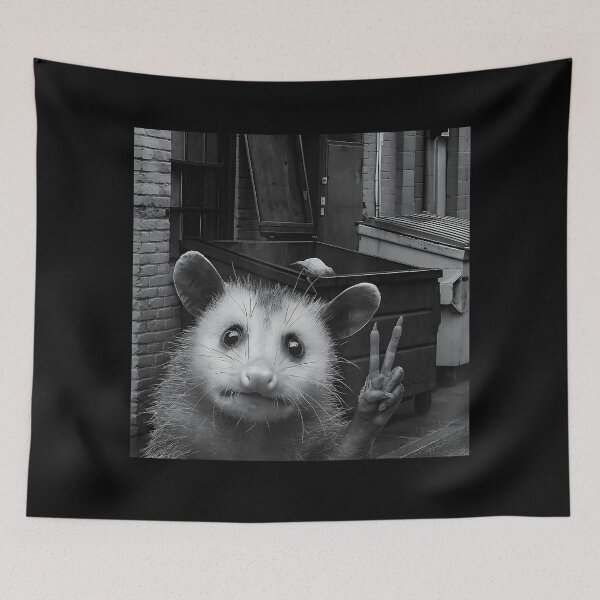 Item preview, Opossum Selfie with Trash Bin Funny designed and sold by ChestOutLoud.