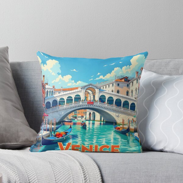 Item preview, Venice, Italy: Vintage-Style Painterly Travel Poster designed and sold by LSVart.