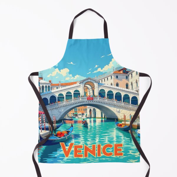Item preview, Venice, Italy: Vintage-Style Painterly Travel Poster designed and sold by LSVart.