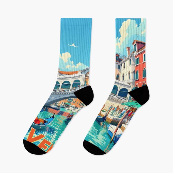 Item preview, Venice, Italy: Vintage-Style Painterly Travel Poster designed and sold by LSVart.